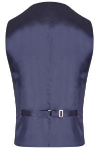Gilet 447102/34 bleu marine petit pois sur gris argenté