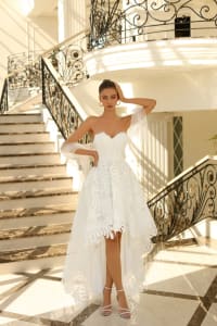  Mya — robe bustier jupe évasée dentelle guipure