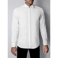 Chemise col cassé blanche 1912 tailor fit poignet mousquetaire