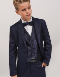 Gilet Steve satiné à motifs fleuris avec patte de serrage dos