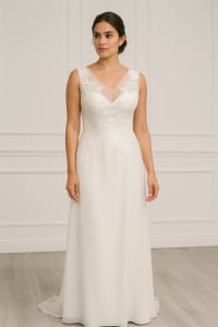 Aelys — robe mariée longue tulle dentelle perles strass