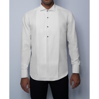 Chemise plastron col cassé 1913 blanche