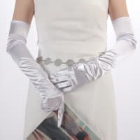 Gants Satin longs Blancs