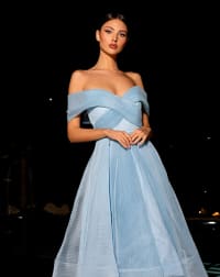 Jade — robe courte rétro tulle nid d'abeille bustier drapé