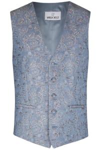 Gilet 417117/38 bleu ciel fleuri