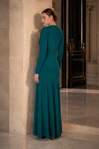 Ellea - Robe longue manches longues drapée