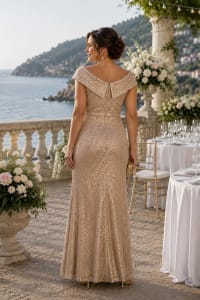 Abele - Robe longue en dentelle à sequins