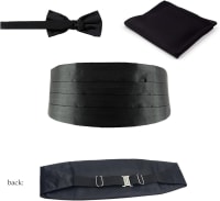Ensemble ceinture de smoking + nœud papillon + pochette