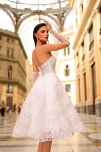 Aadhira - Robe bustier 3/4 dentelle florale