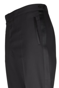Pantalon de smoking 401214/10 coupe X pinces et double bandes satin