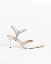 Clémia — escarpins ouverts rose poudré bride bijou talon fin 6 cm