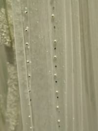 Voile VL7945 long 5 mètres tulle pailleté perles strass montage peigne