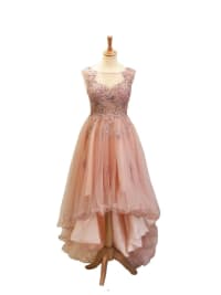 Agathe — robe de soirée bustier dentelle tulle strass