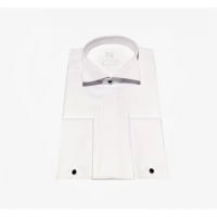 Chemise col cassé blanche 1912 tailor fit poignet mousquetaire