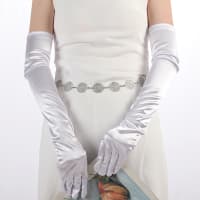 Gants Satin longs Blancs
