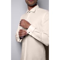 Chemise col cassé ivoire tailor fit poignet mousquetaire