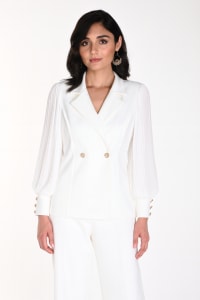 Bianca veste — veste tailleur fermeture croisée boutons dorés