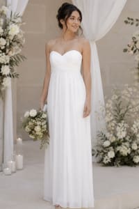 Diana — robe bustier mousseline drapé
