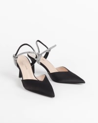 Clémia — escarpins ouverts satin bride bijou talon fin 6 cm