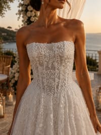 Elliott - Robe de mariée princesse en tulle brodé pailleté