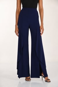 Pantalon Zélyna - Pantalon fluide à jambes larges et panneaux drapés