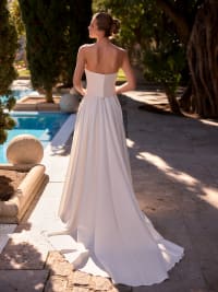 Bustier E540 - bustier en satin coupe coeur et basque en pointe