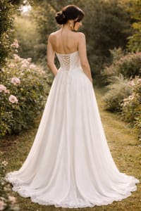 Eleonora — robe de mariée fluide dentelle pailletée
