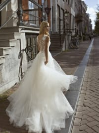 Fleur — robe de mariée longue tulle soft dentelle sequins