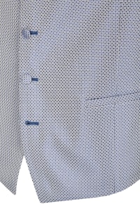 Gilet 447102/34 bleu marine petit pois sur gris argenté