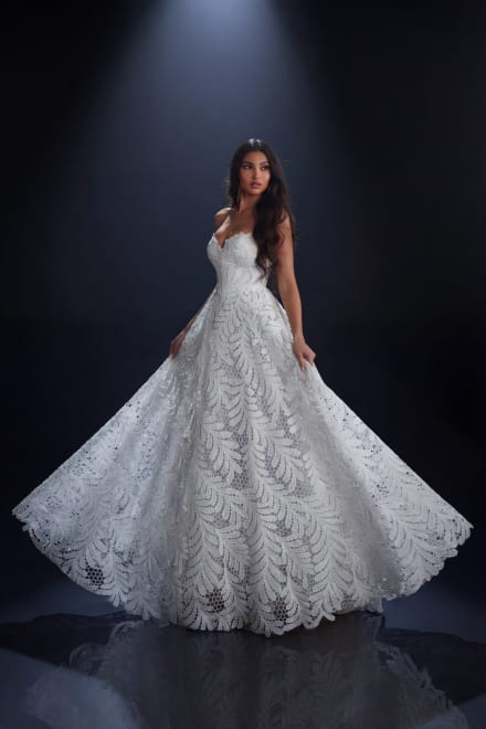 Marielle — robe de mariée bustier dentelle guipure corset jupe princesse