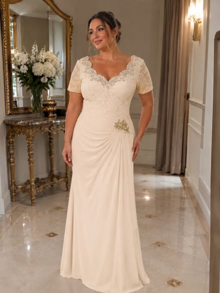 Callie — robe longue dentelle et strass jupe mousseline