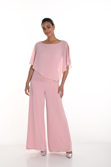Pantalon Nikkie mousseline fluide doublé jersey
