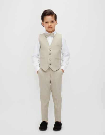 Ensemble costume Garçon Lin Gilet et pantalon