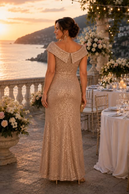 Abele - Robe longue en dentelle à sequins