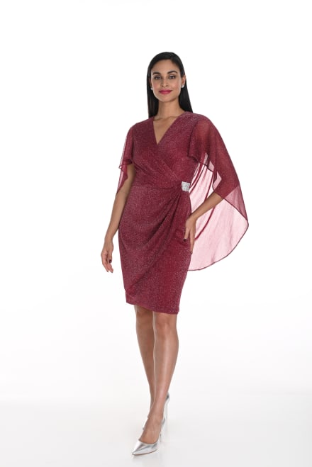 Elize — robe courte près corps drapé strass