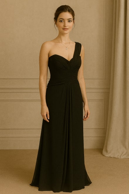 Avalia — robe bustier drapée mousseline