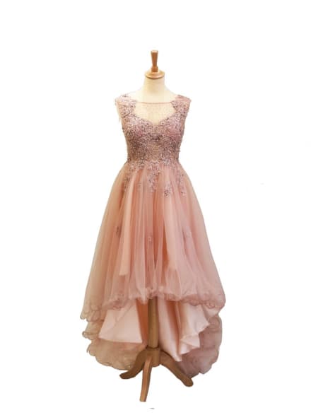 Agathe — robe de soirée bustier dentelle tulle strass