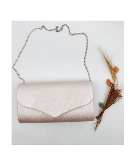 Pochette de soirée rose nacré BXQ-5098
