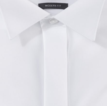 Chemise OLYMP coupe Longue Blanc Coins cassés 03957000