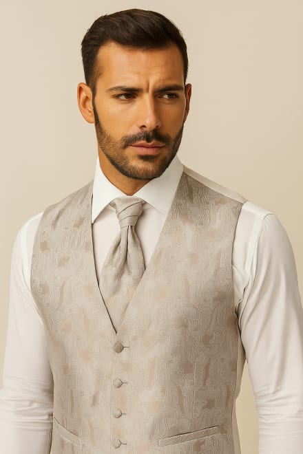 Gilet costume 467212/65 coupe 70 motif cachemire