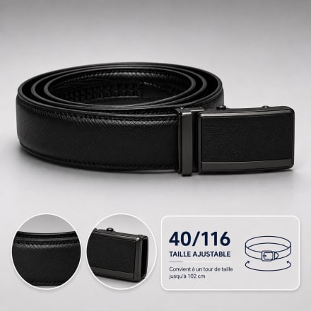 Ceinture cuir noir