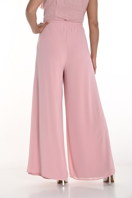 Pantalon Nikkie mousseline fluide doublé jersey