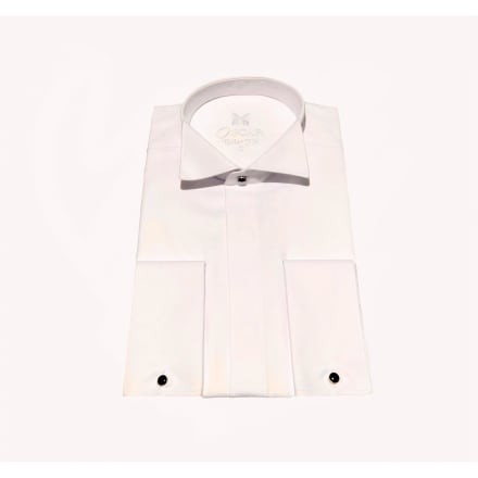 Chemise col cassé ivoire tailor fit poignet mousquetaire