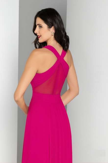 Julia — robe longue glamour cache-cœur plissé découpes drapées