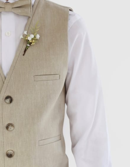 Ensemble costume Garçon Lin Gilet et pantalon