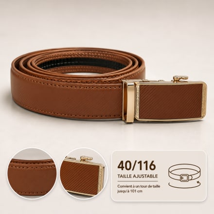 Ceinture cuir marron clair