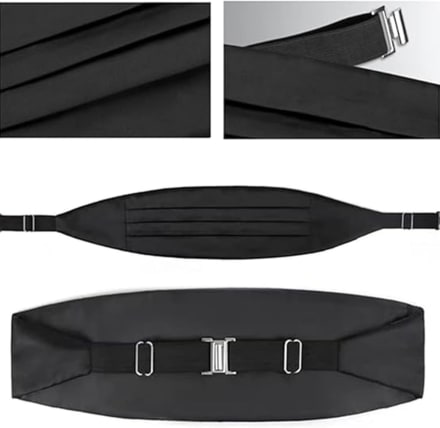 Ensemble ceinture de smoking + nœud papillon + pochette