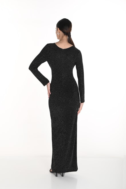Caissy - Robe longue scintillante à manches longues