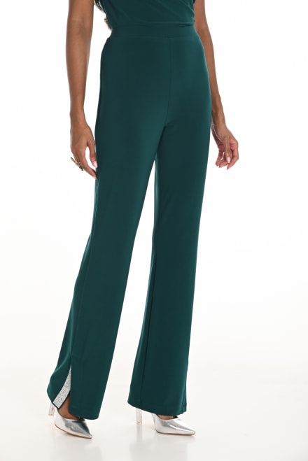 Jada Pantalon — pantalon fluide fente cheville strass