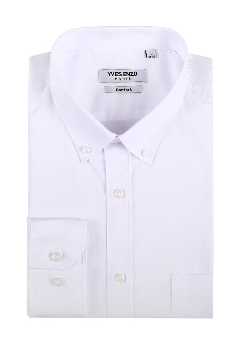 Chemise Yves Enzo WHT-07-1 col Italien